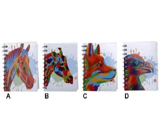 Obrázek z Notes zvířata spirála linkovaný 10,3x14,7cm 100stran  